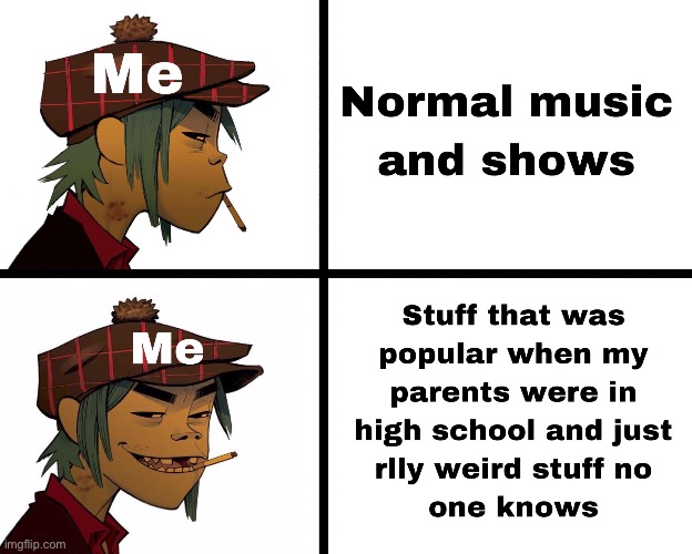 This is a certified me moment | image tagged in gorillaz,music,shows | made w/ Imgflip meme maker