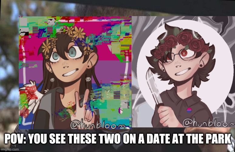 Violet x Jane (Violane) | POV: YOU SEE THESE TWO ON A DATE AT THE PARK | image tagged in have you seen | made w/ Imgflip meme maker