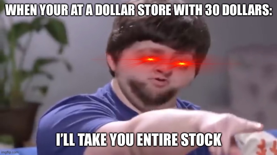Infinite wealth |  WHEN YOUR AT A DOLLAR STORE WITH 30 DOLLARS:; I’LL TAKE YOU ENTIRE STOCK | image tagged in i ll take your entire stock | made w/ Imgflip meme maker