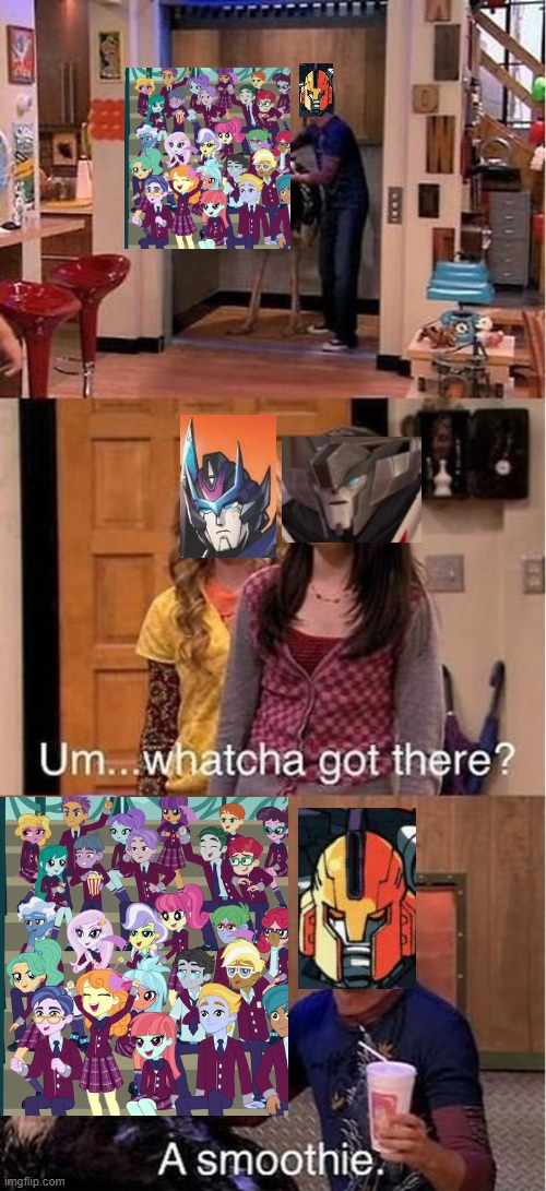 Impactor: Symbol of Crystal Prep Uniforms in a nutshell | image tagged in um watcha got there a smoothie,transformers,equestria girls | made w/ Imgflip meme maker