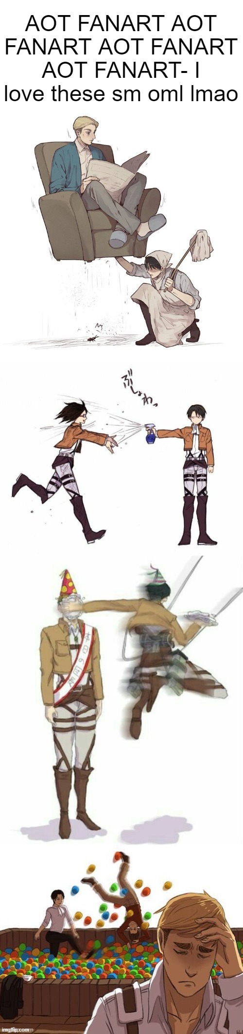 WE MISS YOU ERWIN WE REALLY DO. -Nar | AOT FANART AOT FANART AOT FANART AOT FANART- I love these sm oml lmao | made w/ Imgflip meme maker