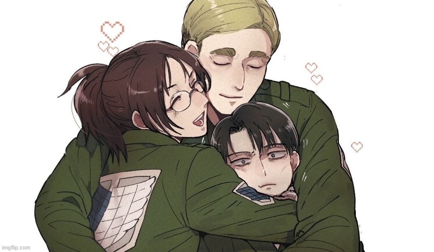 we miss you Erwin. we miss you Hange. this trio gives me l i f e .  -Nar | made w/ Imgflip meme maker