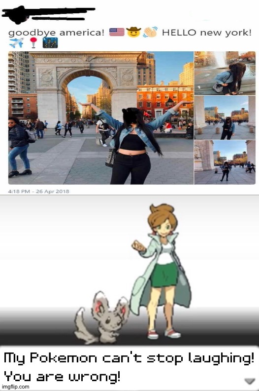 Is New York in France | image tagged in my pokemon can't stop laughing you are wrong,memes,funny,funny memes,stupid people,good memes | made w/ Imgflip meme maker