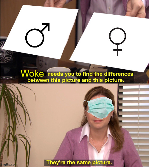 None as blind as those who refuse to see | Woke | image tagged in memes,they're the same picture,woke | made w/ Imgflip meme maker
