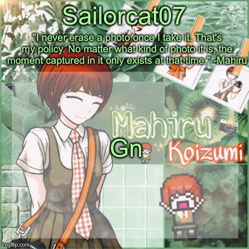 Sailor's Mahiru temp | Gn | image tagged in sailor's mahiru temp | made w/ Imgflip meme maker