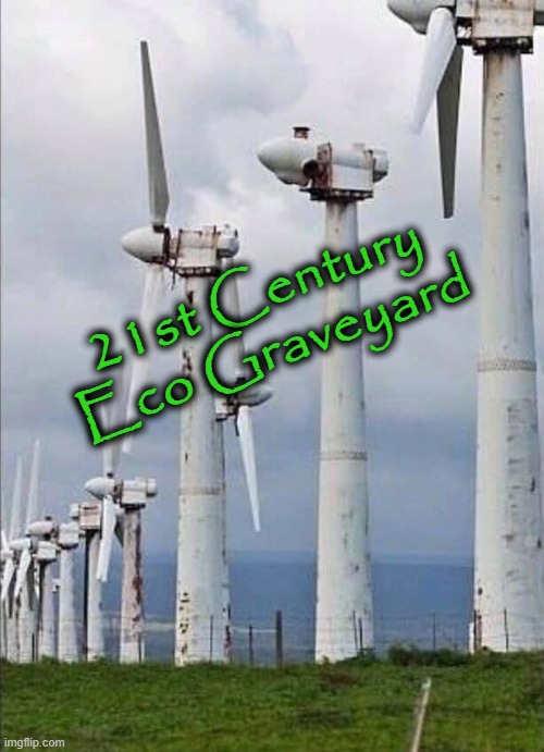 Eco Graveyard | 21st Century
Eco Graveyard | image tagged in wind | made w/ Imgflip meme maker