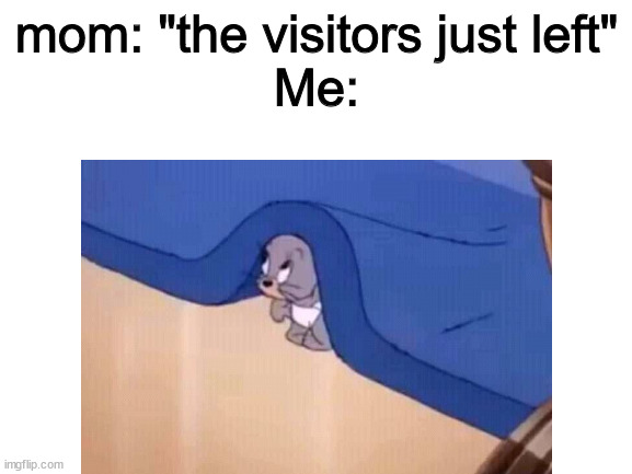 Must be hard as an introvert | mom: "the visitors just left"
Me: | image tagged in memes | made w/ Imgflip meme maker