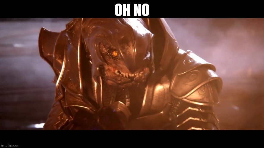 Arbiter When You Realize | OH NO | image tagged in arbiter when you realize | made w/ Imgflip meme maker