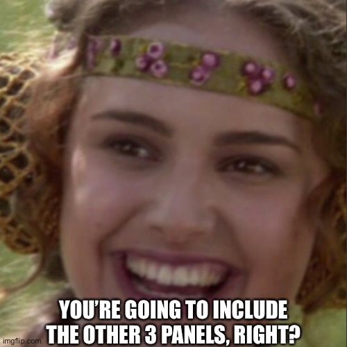 Right? | YOU’RE GOING TO INCLUDE THE OTHER 3 PANELS, RIGHT? | made w/ Imgflip meme maker