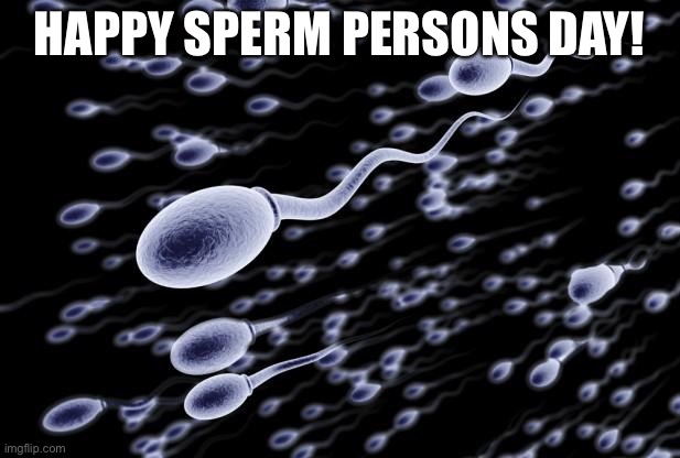 Happy sperm persons day | HAPPY SPERM PERSONS DAY! | image tagged in sperm swimming | made w/ Imgflip meme maker