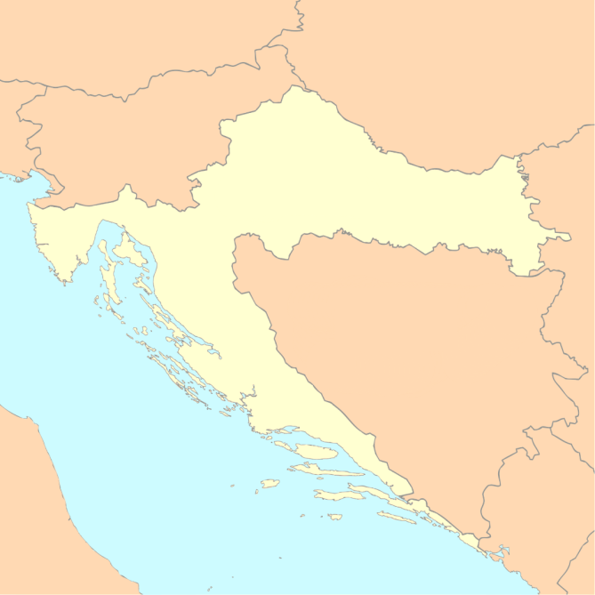 High Quality croatia_map Blank Meme Template