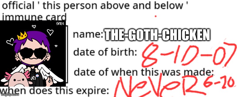 THE-GOTH-CHICKEN | made w/ Imgflip meme maker