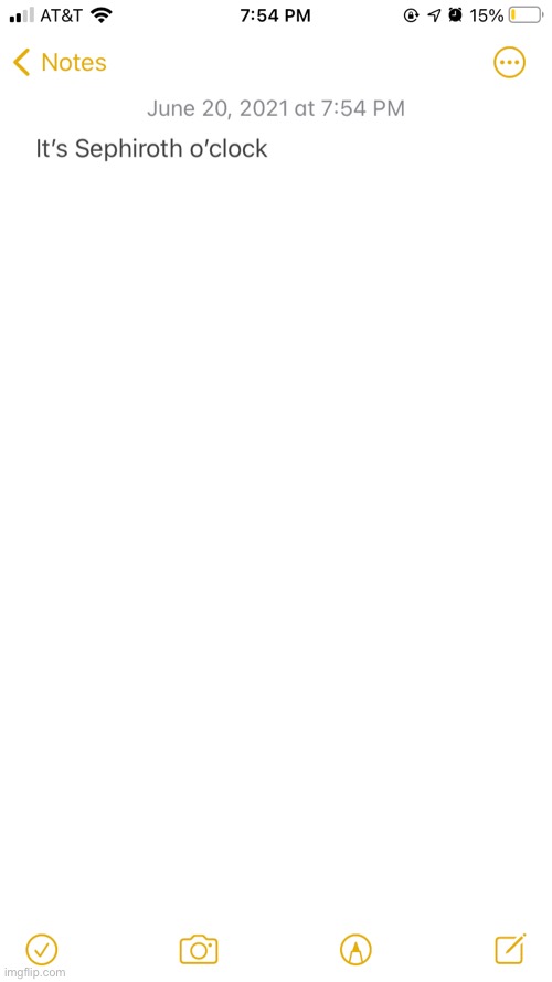 I’ll make this a temp | image tagged in sephiroth o clock | made w/ Imgflip meme maker