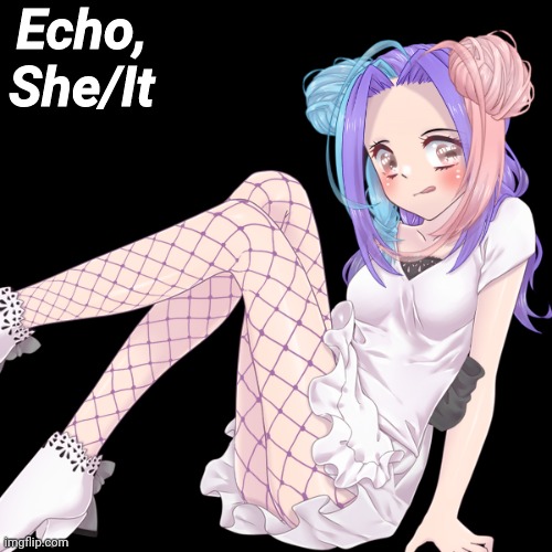 Just a baby and the oc I'll use for the kidnapping thingy | Echo, She/It | made w/ Imgflip meme maker