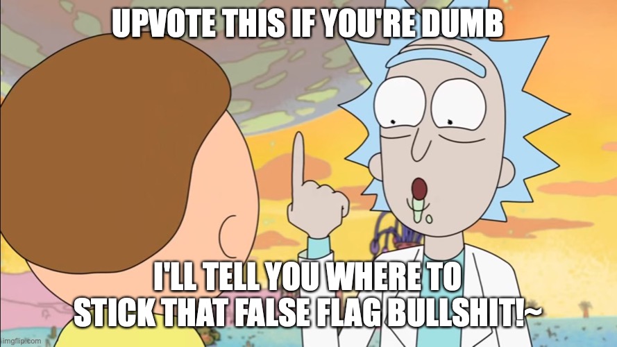 Shove it way up your butthole | UPVOTE THIS IF YOU'RE DUMB I'LL TELL YOU WHERE TO STICK THAT FALSE FLAG BULLSHIT!~ | image tagged in shove it way up your butthole | made w/ Imgflip meme maker