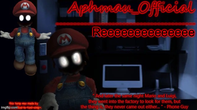 Aphmau_Official’s announcement template V4 | Reeeeeeeeeeeeee | image tagged in aphmau_official s announcement template v4 | made w/ Imgflip meme maker