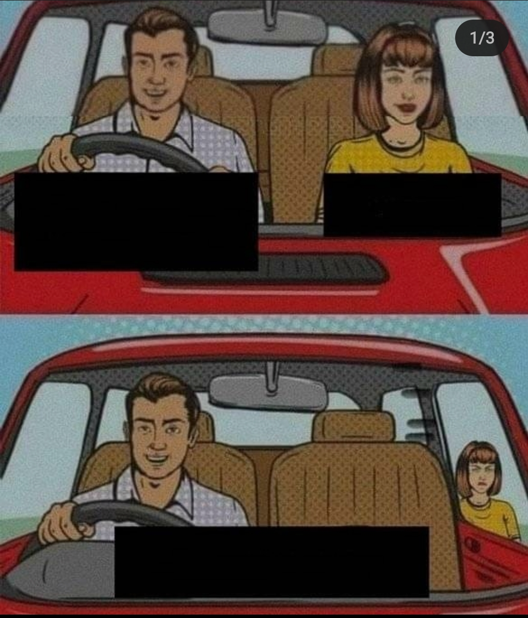 Car back seat meme Blank Meme Template