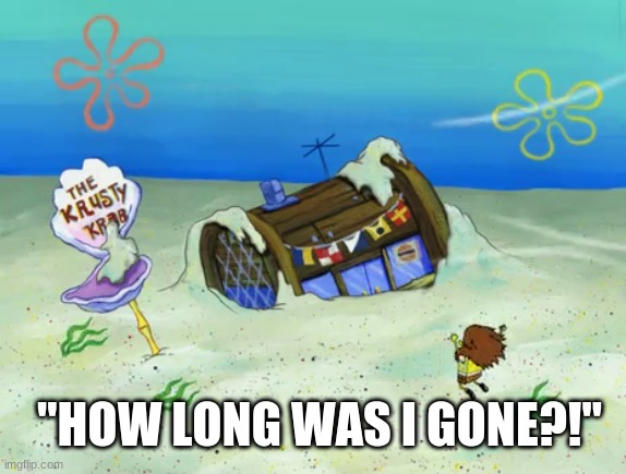 "How long was I gone?!" | "HOW LONG WAS I GONE?!" | image tagged in how long was i gone,original meme,original,spongebob,spongebob squarepants | made w/ Imgflip meme maker