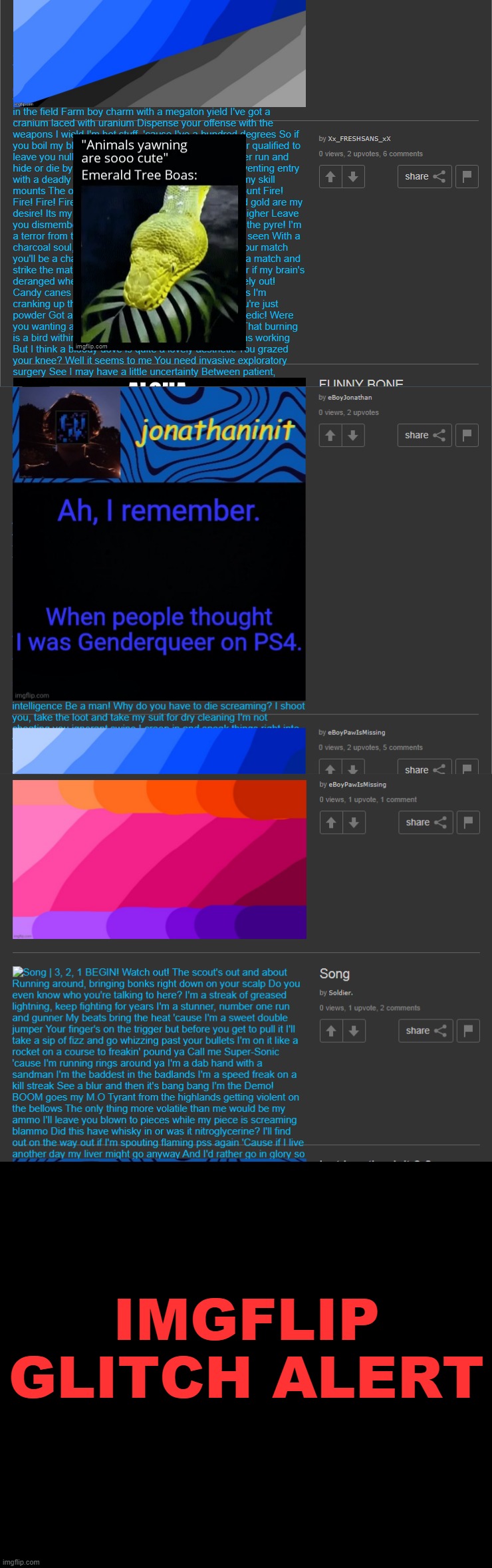 IMGFLIP GLITCH ALERT | made w/ Imgflip meme maker