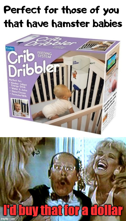 Feeding made easy. | Perfect for those of you 
that have hamster babies; I'd buy that for a dollar | image tagged in robocop i'll buy that for a dollar,babies,feeding | made w/ Imgflip meme maker