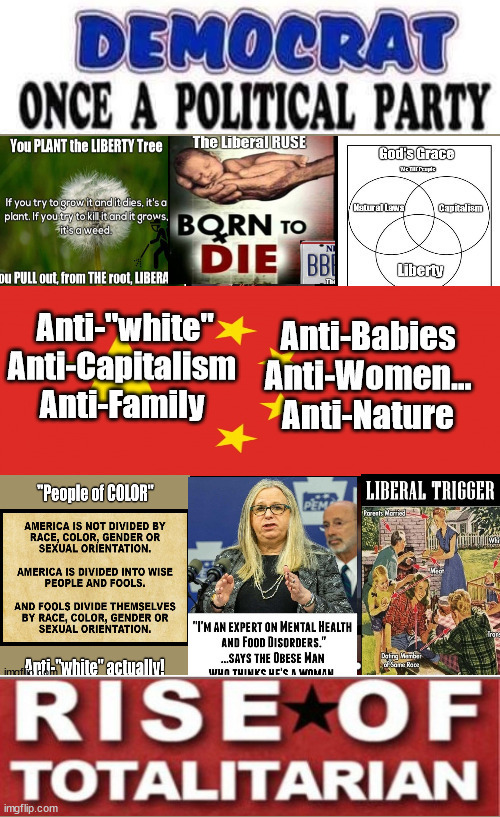 The ANTI-Party Democrats | image tagged in antiwhite,antiwomen,antilife,antiscience | made w/ Imgflip meme maker