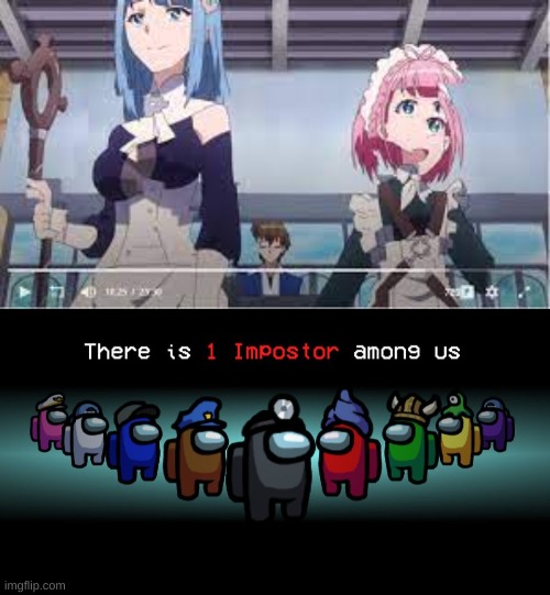 pink sus ngl | image tagged in there is one impostor among us | made w/ Imgflip meme maker