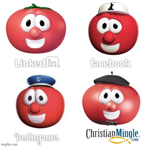 Bob the Tomato on Social Media | image tagged in my profile picture on social media,bob the tomato,veggietales,funny,memes,clean | made w/ Imgflip meme maker