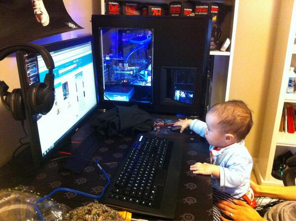 High Quality Baby's first gaming PC Blank Meme Template