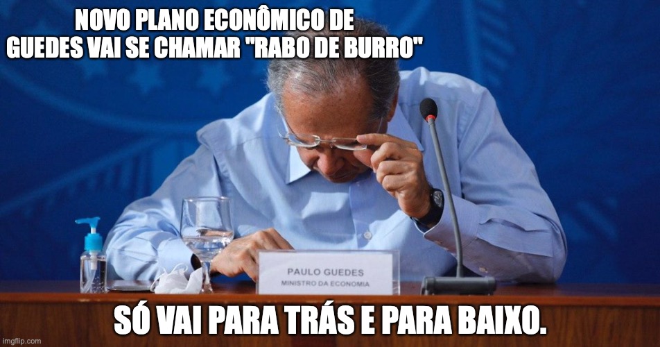 Paulo guedes burro | NOVO PLANO ECONÔMICO DE GUEDES VAI SE CHAMAR "RABO DE BURRO"; SÓ VAI PARA TRÁS E PARA BAIXO. | image tagged in burro,paulo guedes,economia,bolsonaro,milicia | made w/ Imgflip meme maker