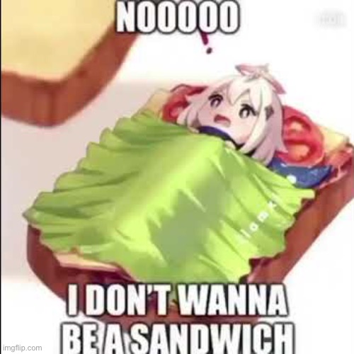 They told me the last image is had is what kills me: | image tagged in anime,sandwich | made w/ Imgflip meme maker