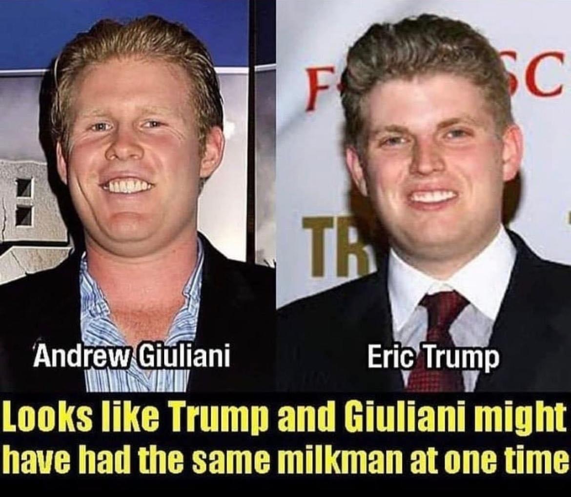 Andrew Giuliani Eric Trump Blank Meme Template