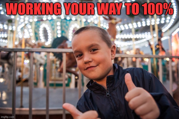 Cool | WORKING YOUR WAY TO 100% | image tagged in cool | made w/ Imgflip meme maker