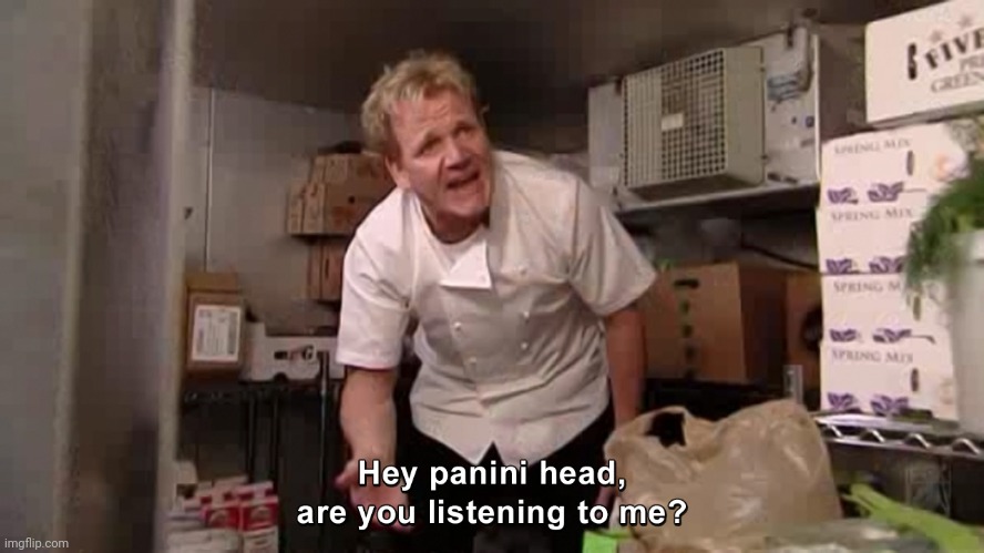 Hey Panini Head, Are You Listening To Me? | image tagged in hey panini head are you listening to me | made w/ Imgflip meme maker