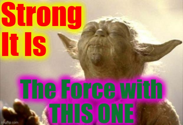 yoda smell | Strong It Is The Force with
THIS ONE | image tagged in yoda smell | made w/ Imgflip meme maker