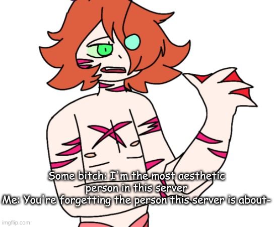 Siren Carl | Some bitch: I'm the most aesthetic person in this server
Me: You're forgetting the person this server is about- | image tagged in siren carl | made w/ Imgflip meme maker