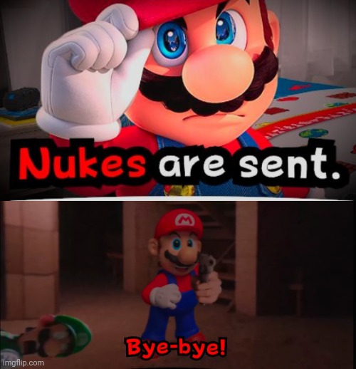 mario takes out weegee and you | image tagged in e | made w/ Imgflip meme maker
