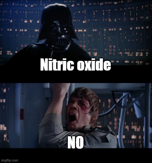 Star Wars No Meme | Nitric oxide; NO | image tagged in memes,star wars no | made w/ Imgflip meme maker