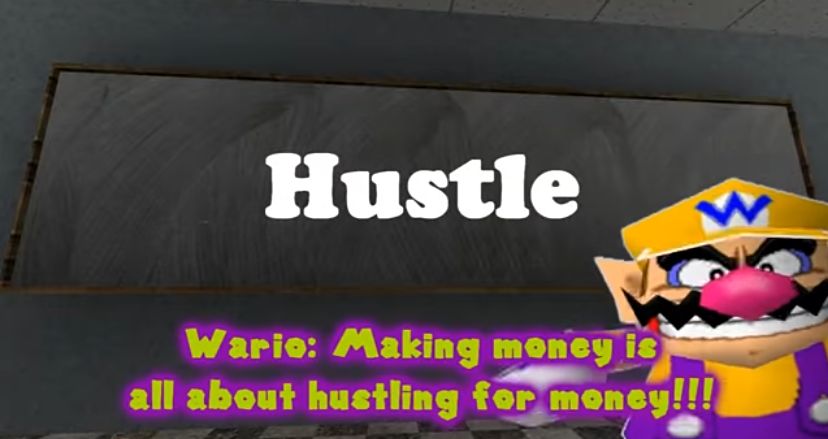 High Quality Smg4 Wario making money is all about hustling for money Blank Meme Template