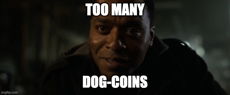 too many dog-related coins | TOO MANY; DOG-COINS | image tagged in too many sorcerers | made w/ Imgflip meme maker