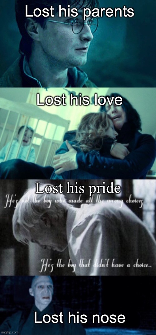 Poor Voldemort :(   (technically a repost) also, Voldemort did actually have a back story, but I don’t find it reasonable. | image tagged in sad but true | made w/ Imgflip meme maker