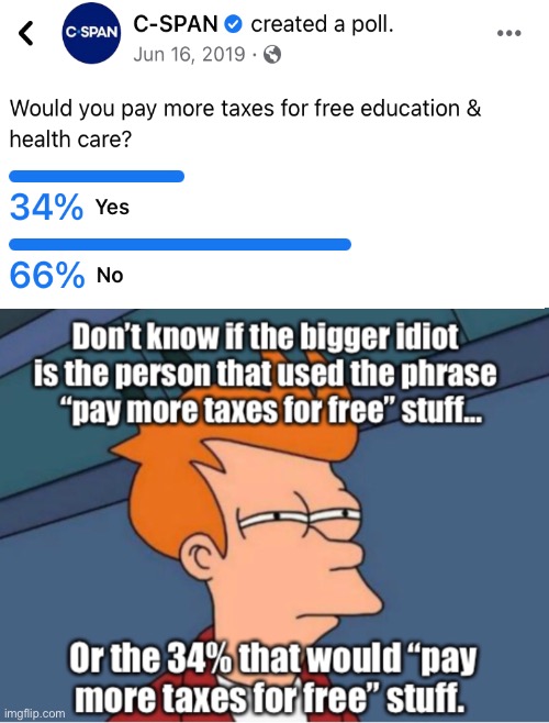 It’s all taxpayer funded | image tagged in futurama fry,memes,politics lol,taxes,stupid people | made w/ Imgflip meme maker