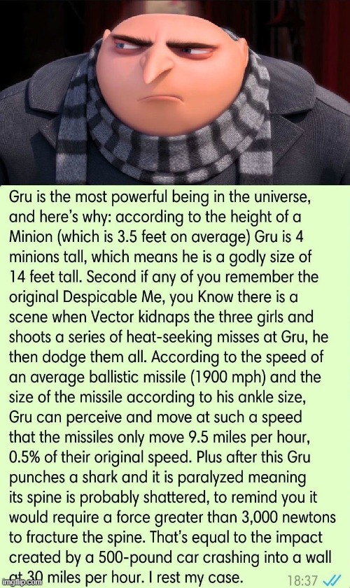 GRU IS SO FUNNY HAHA on Make a GIF