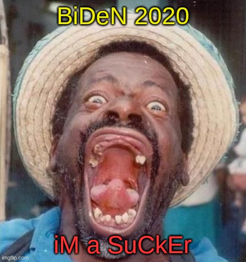 Ugly dude | BiDeN 2020 iM a SuCkEr | image tagged in ugly dude | made w/ Imgflip meme maker