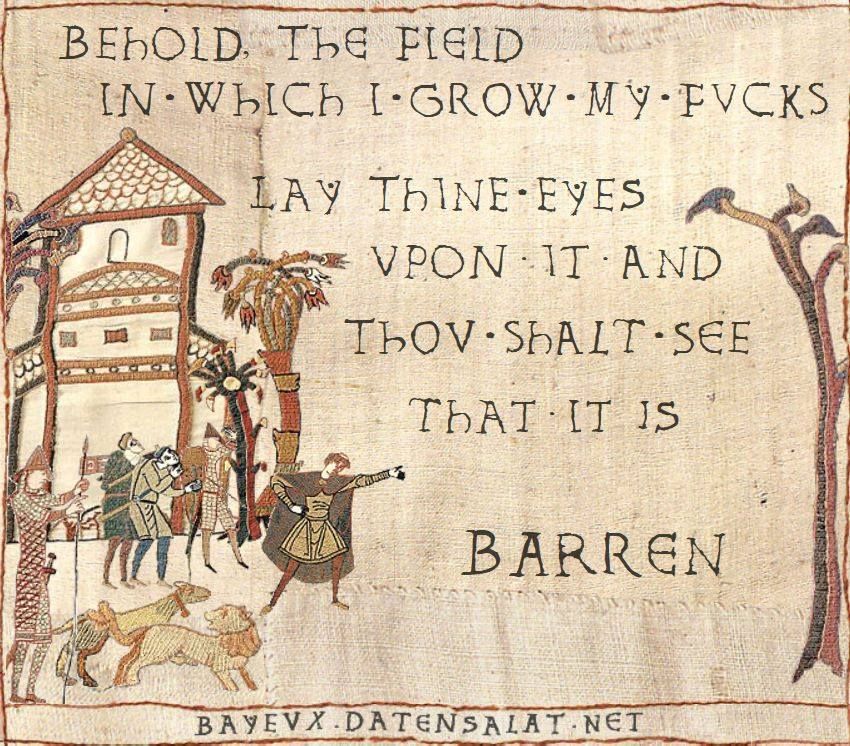 High Quality behold the field in which i grow my fucks lay thine eyes upon it Blank Meme Template