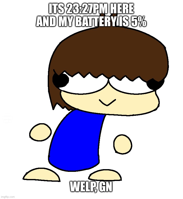Dan | ITS 23:27PM HERE AND MY BATTERY IS 5%; AND FUCK YOU LILY! >:(; WELP, GN | image tagged in dan | made w/ Imgflip meme maker
