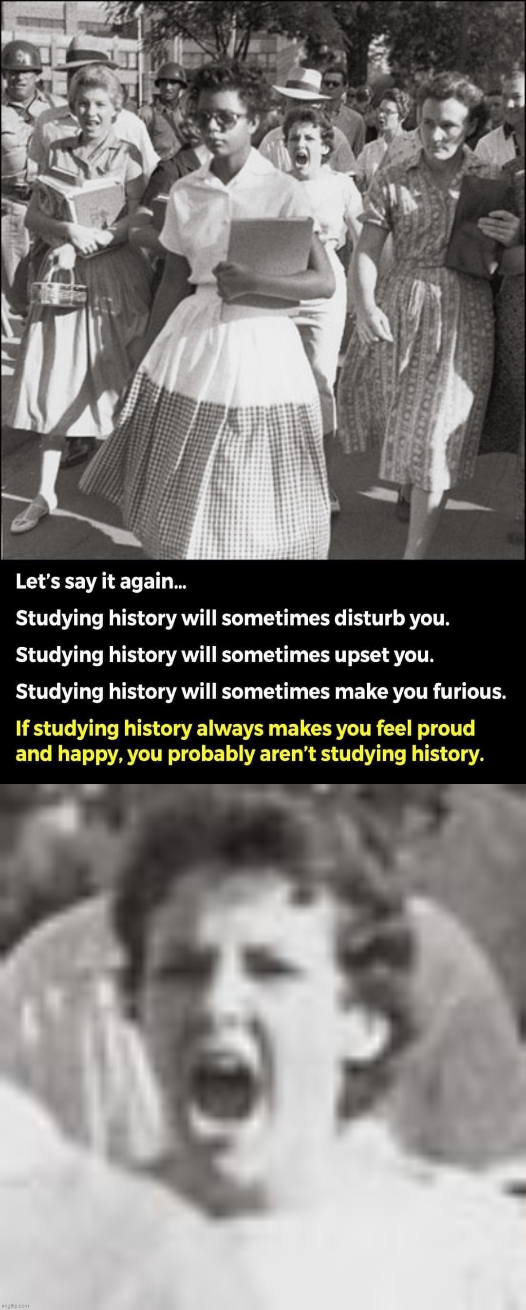 Does Critical Race Theory make you uncomfortable? Good. You’re learning something. | image tagged in little rock segregation,studying history,critical race theory,history,historical meme,segregation | made w/ Imgflip meme maker