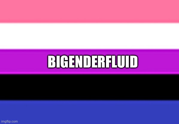 This is moi’s gender | BIGENDERFLUID | image tagged in genderfluid flag | made w/ Imgflip meme maker