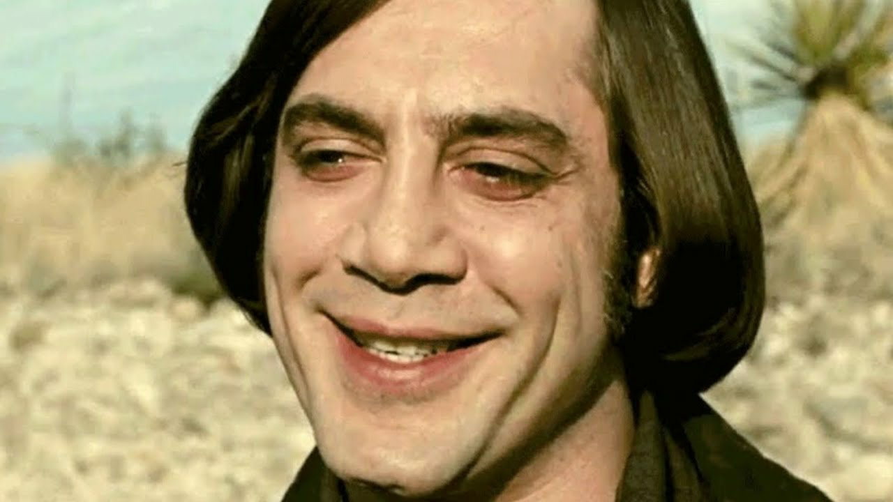 High Quality No Country for Old Men Anton Chigurh smile Blank Meme Template