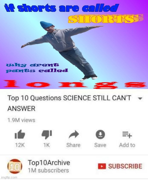 Top 10 questions Science still can't answer | image tagged in top 10 questions science still can't answer | made w/ Imgflip meme maker