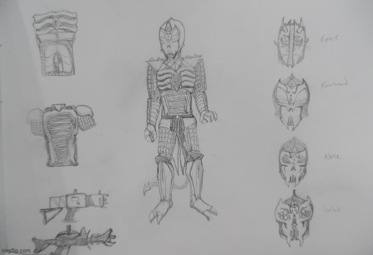 Termitan Trooper in armor (with variations). Chinese and Persian Immortal inspired. | image tagged in anthro,original character,armor,aliens,insect,military | made w/ Imgflip meme maker